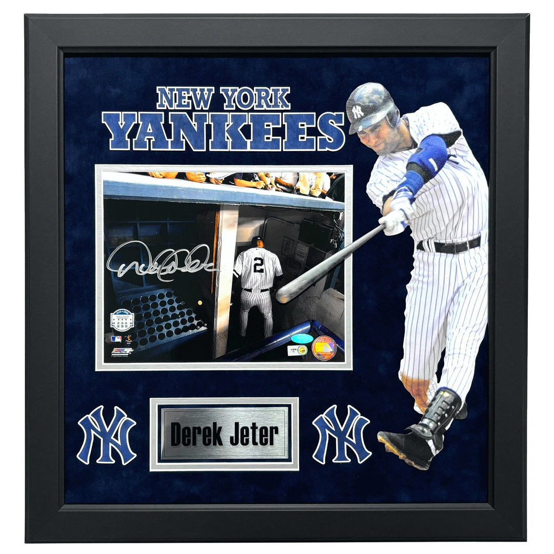 Derek Jeter Autographed New York Yankees 8x10 Photo Collage Framed COA Signed