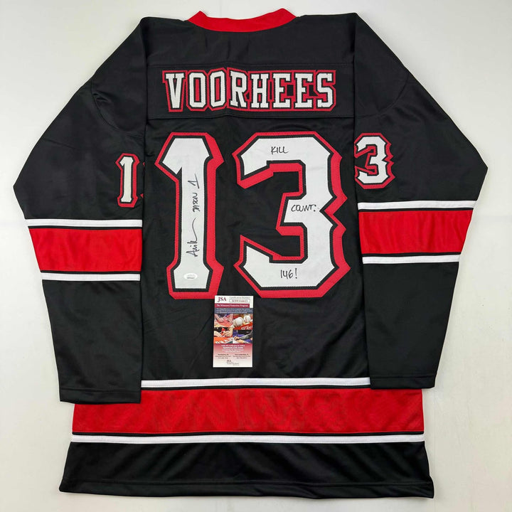 Signed Ari Lehman Jason Voorhees Friday 13th Black Jersey JSA COA