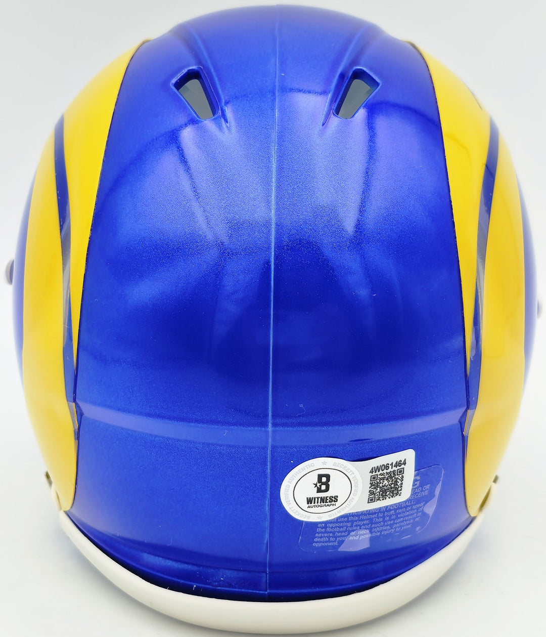 Davante Adams Signed Los Angeles Rams Blue Speed Mini Helmet Beckett Witness