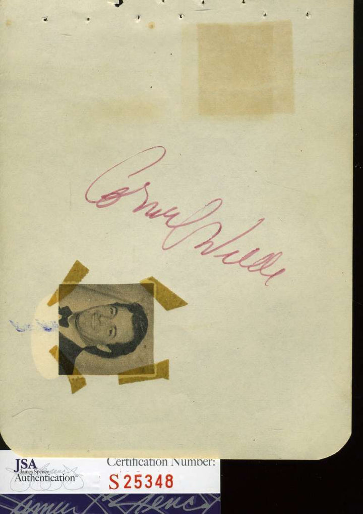 Cornel Wilde Hand Signed Jsa Album Page Authentic Autograph