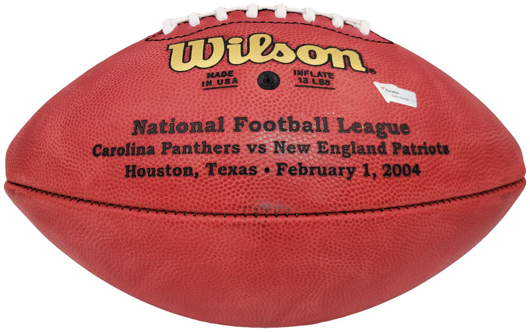 Tom Brady Auto Official NFL Leather SB XXXVIII Logo Football Buccaneers Fanatics