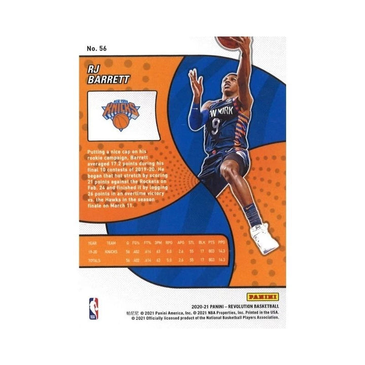 2020-21 Panini Revolution RJ Barrett Autograph (CX Auth)