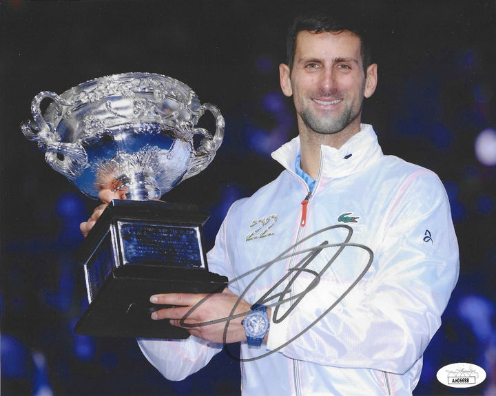 Novak Djokovic Signed Autograph 8x10 Photo Authentic Australian Open Win JSA