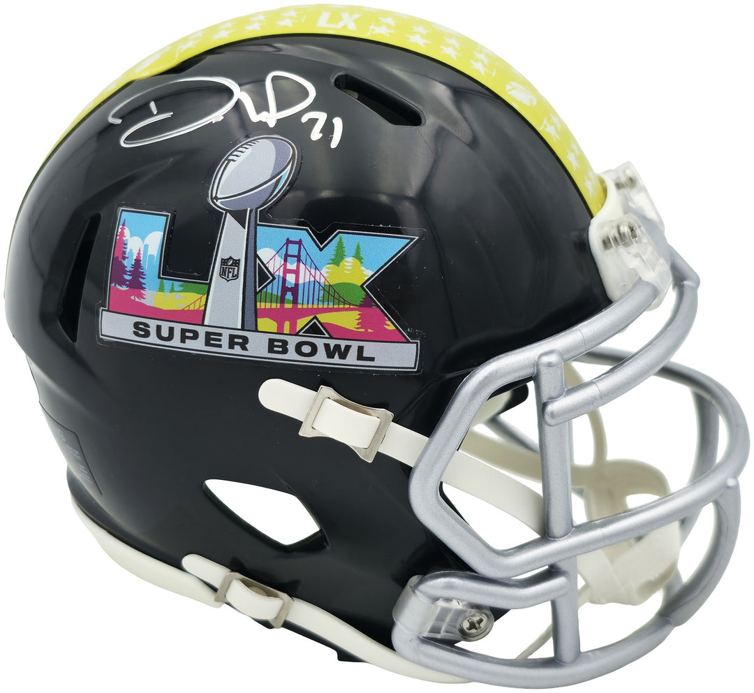 Devon Witherspoon Signed Seahawks Black SB LX Logo Speed Mini Helmet MCS Holo