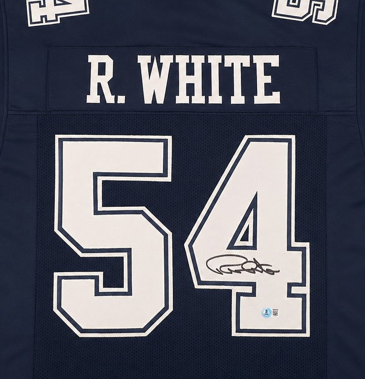 Dallas Cowboys Randy White Signed Blue Jersey Beckett BAS Witness