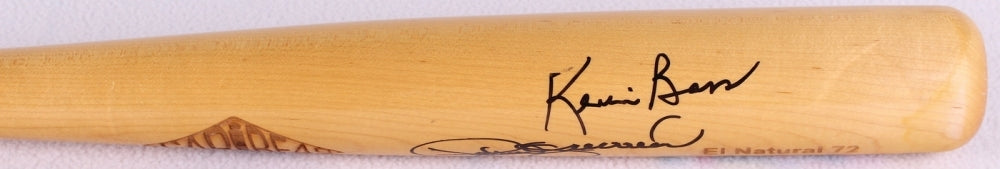 PEDRO GUERRERO MIKE DEVEREAUX RON ROBINSON & KEVIN BASS SIGNED FELLER MUSEUM BAT