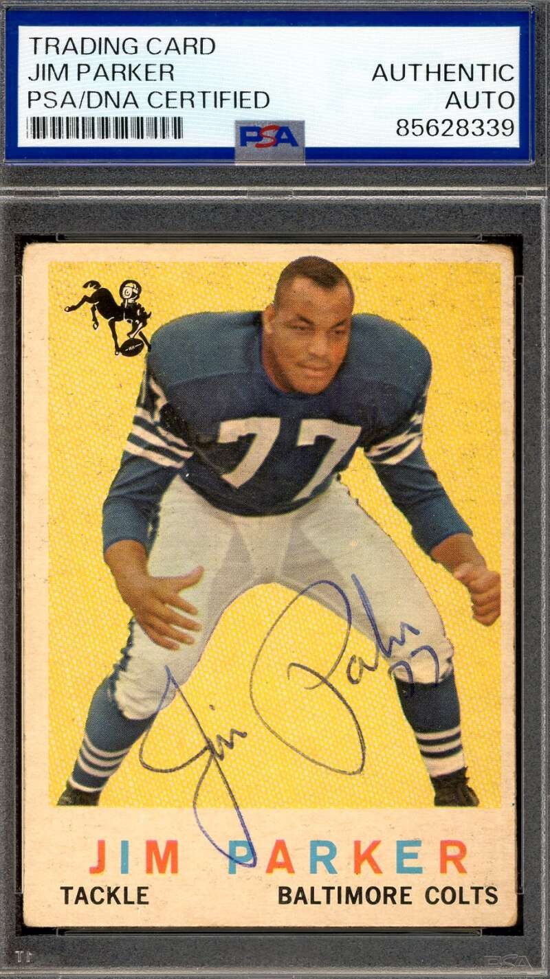 Jim Parker PSA DNA Vintage Signed 1959 Topps Rookie Autograph