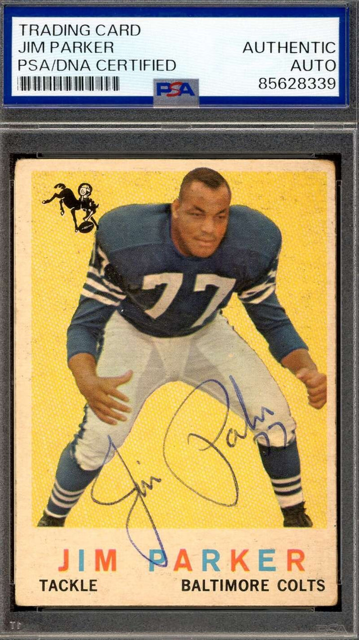Jim Parker PSA DNA Vintage Signed 1959 Topps Rookie Autograph