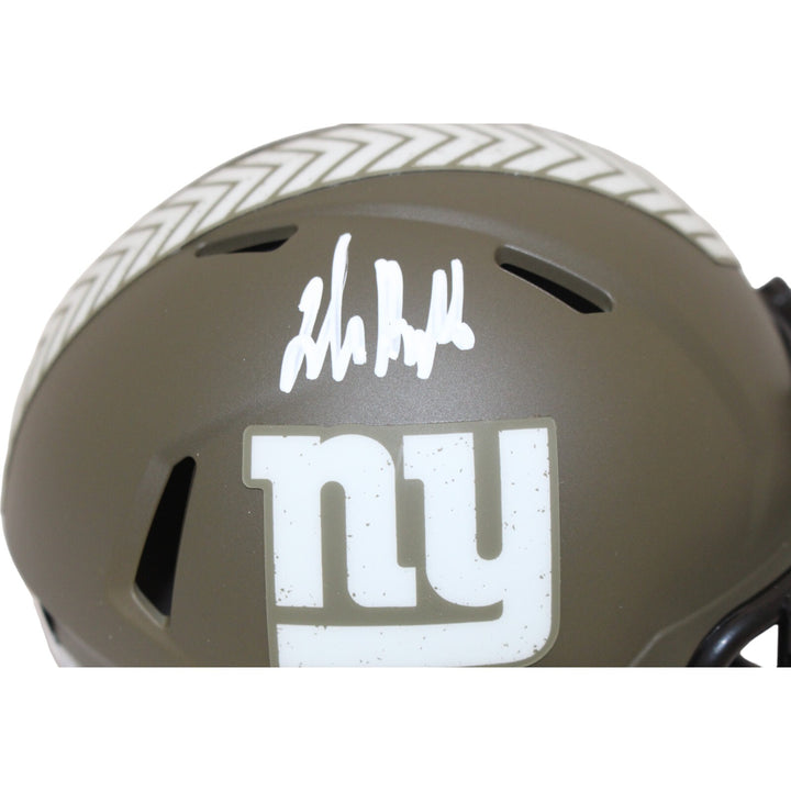 Jalin Hyatt Autographed/Signed New York Giants Salute Mini Helmet Beckett 43014