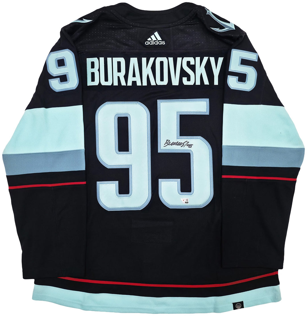 Seattle Kraken Andre Burakovsky Auto Blue Adidas Authentic Primegreen Jersey 54