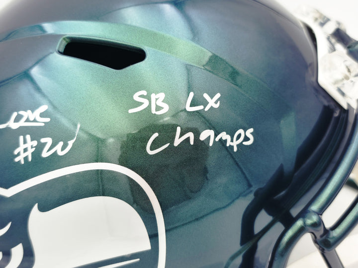 Julian Love Signed Seahawks Rivalries Full Size Speed Replica Helmet MCS Holo