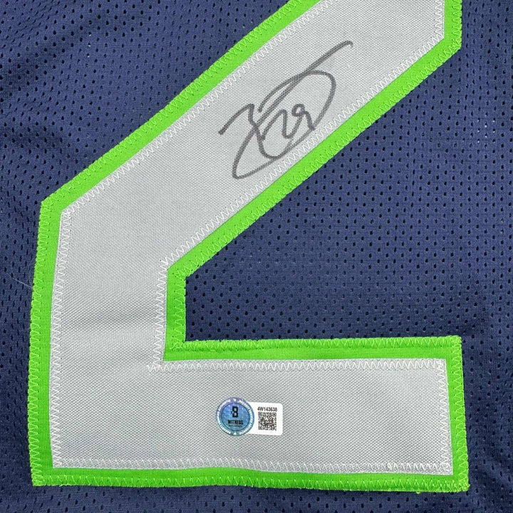 Autographed/Signed Earl Thomas III Seattle Blue Football Jersey Beckett BAS COA