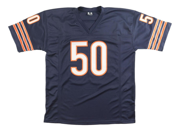 Mike Singletary Chicago Signed Navy Football Jersey JSA QR Hologram