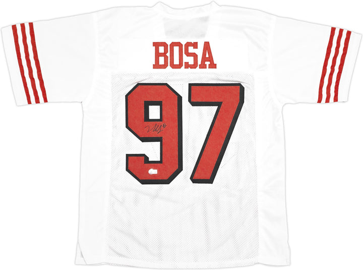 San Francisco 49ers Nick Bosa Signed White Jersey Beckett Witness