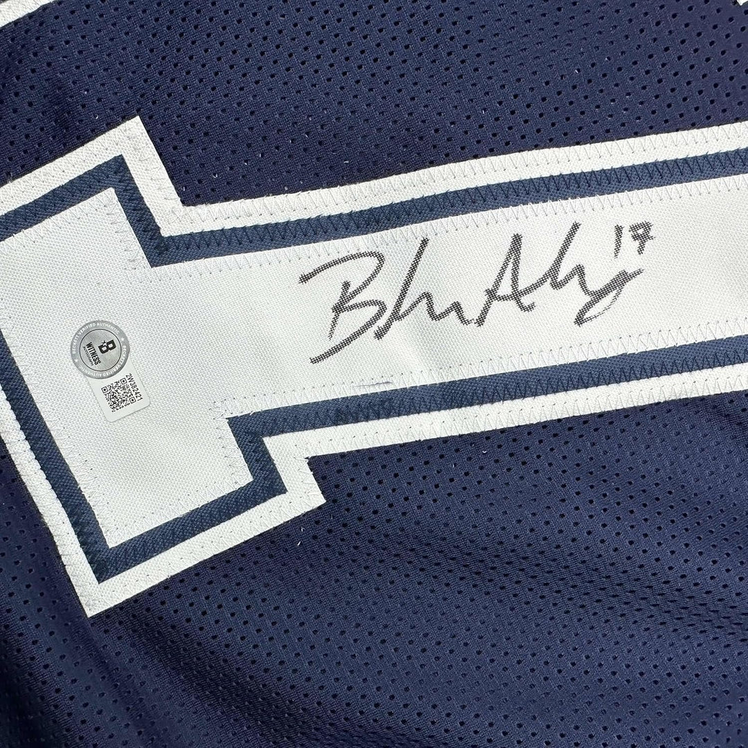 Framed Autographed/Signed Brandon Aubrey 35x39 Dallas Blue Jersey BAS COA