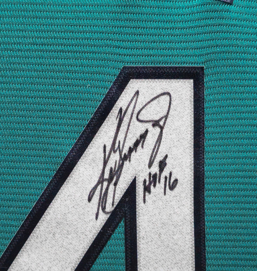 Mariners Ken Griffey Jr. Signed Framed Teal Nike Jersey "HOF 16" Beckett Wit