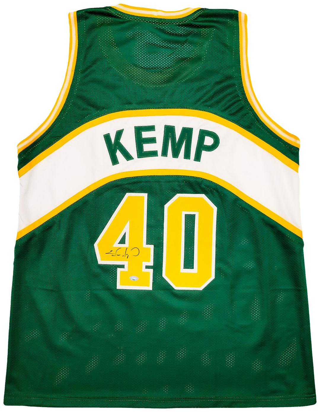 Seattle Supersonics Shawn Kemp Autographed Signed Green Jersey MCS Holo