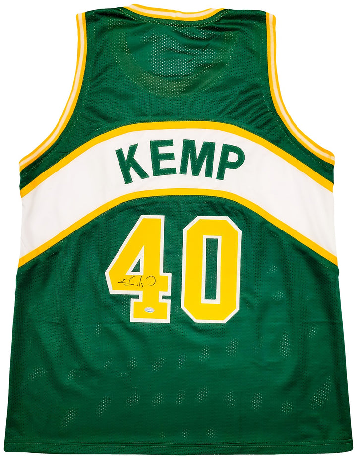Seattle Supersonics Shawn Kemp Autographed Signed Green Jersey MCS Holo