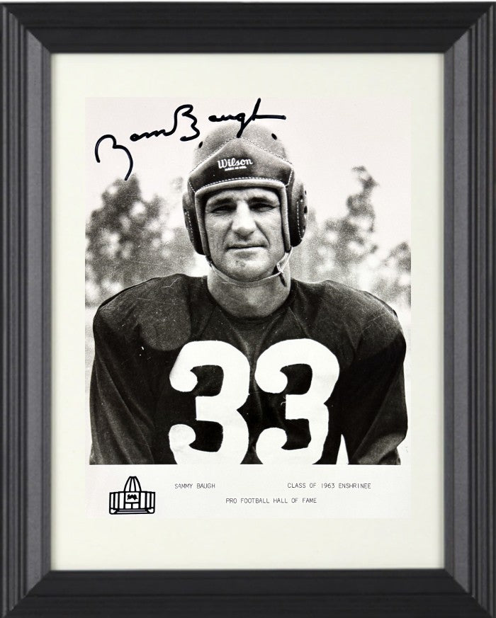 Sam/Sammy Baugh signed HOF Enshrinee Class of 1963 8x10 Photo dings Framed - COA