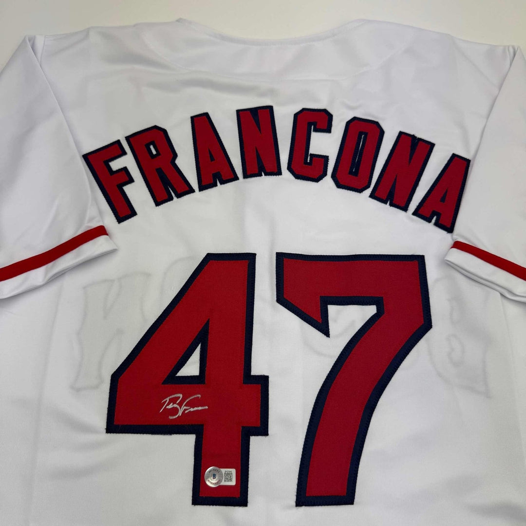 Autographed/Signed Terry Francona Boston White Jersey Beckett BAS COA