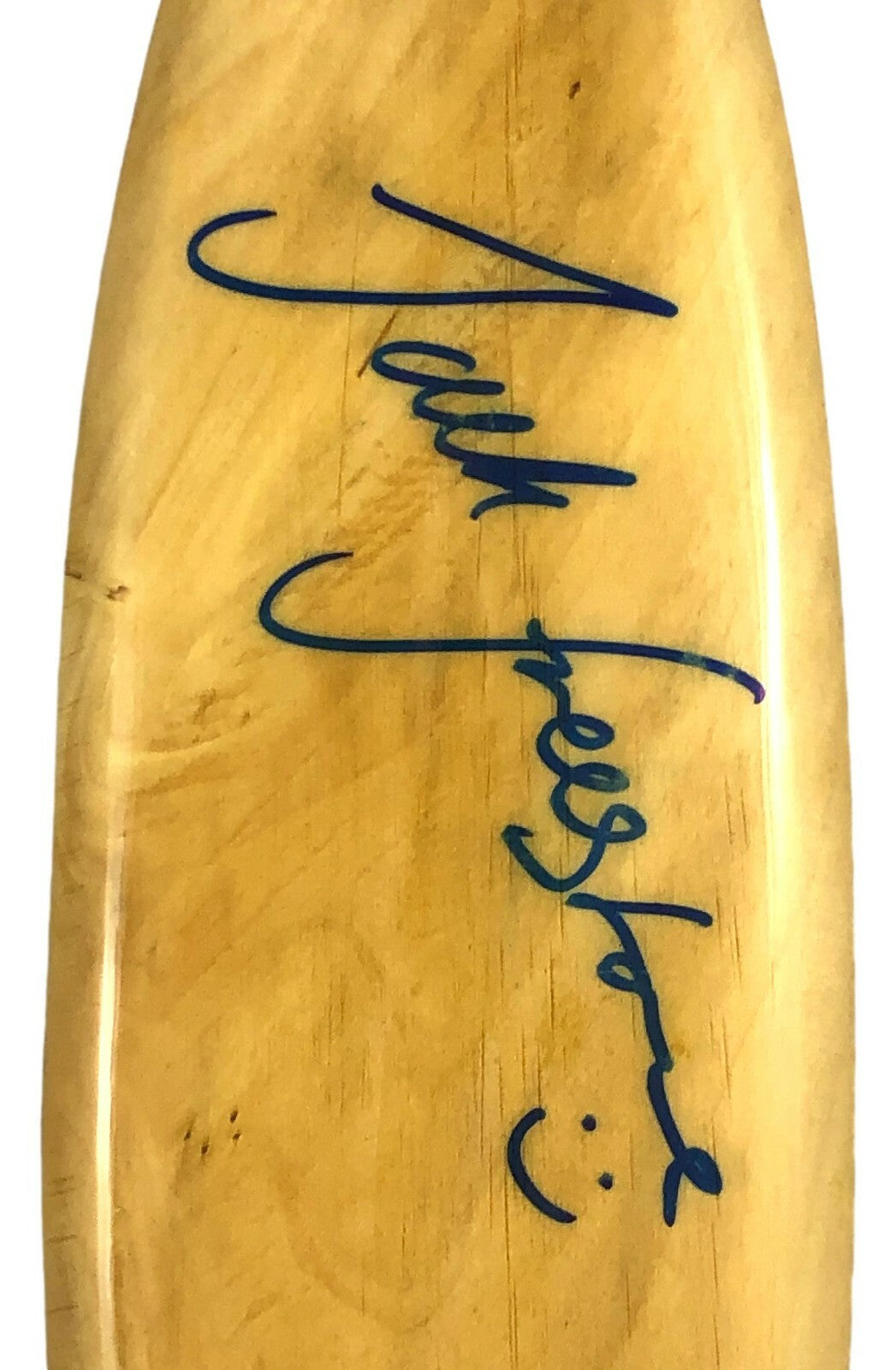 Jack Freestone Hand Signed Wooden Mini Surf Board W/Stand  JSA COA Autographed