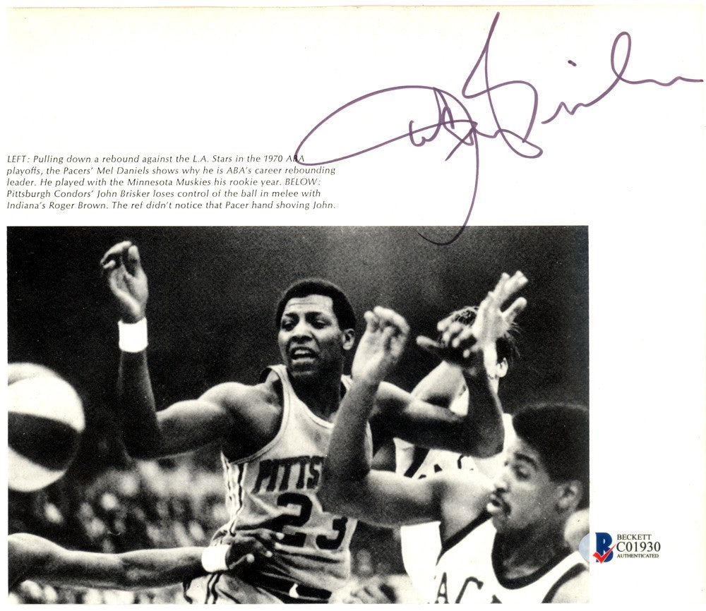 John Brisker Signed 7.5x6.5 Magazine Page Pittsburgh Condors Beckett