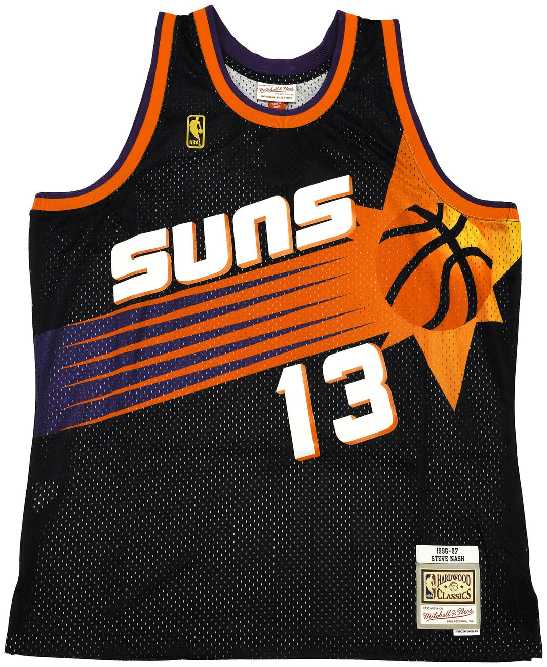Suns Steve Nash Auto Black Authentic Mitchell Ness 96-97 HWC Swingman Jersey XL