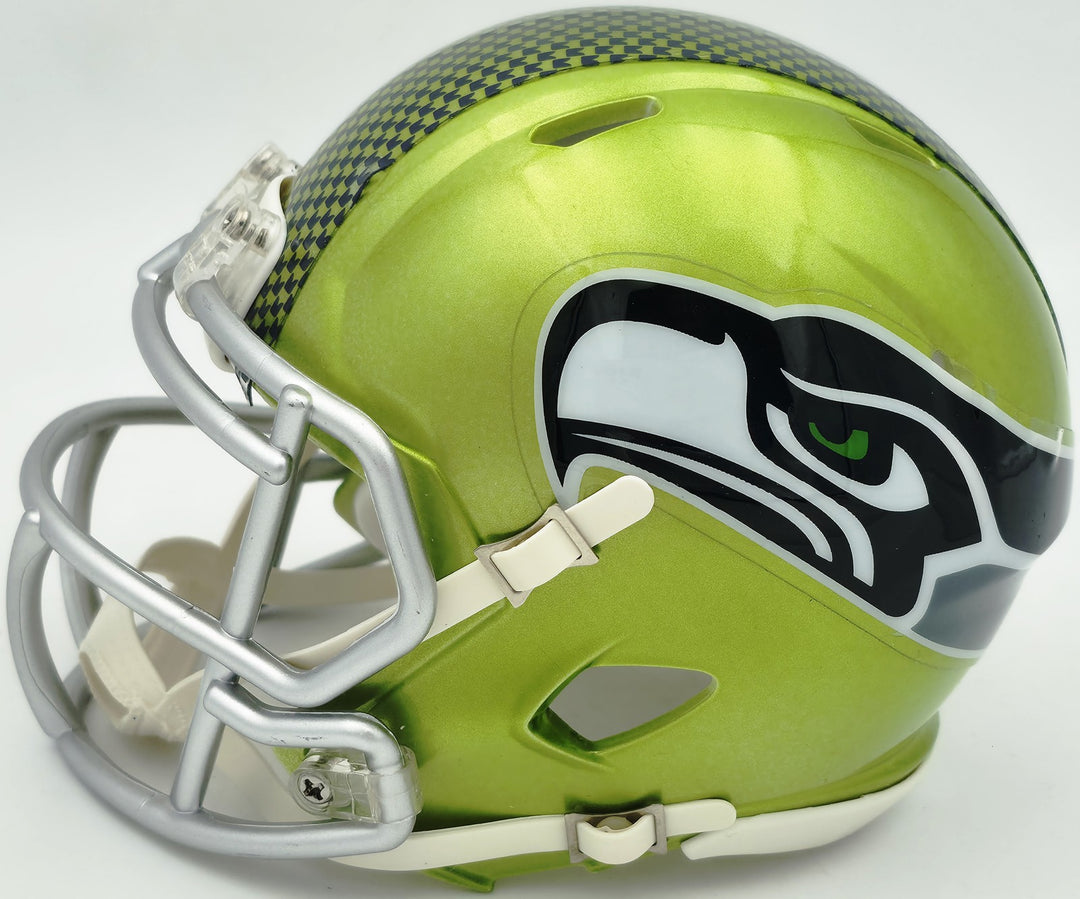 Zach Charbonnet Signed Seattle Seahawks Flash Green Speed Mini Helmet MCS Holo