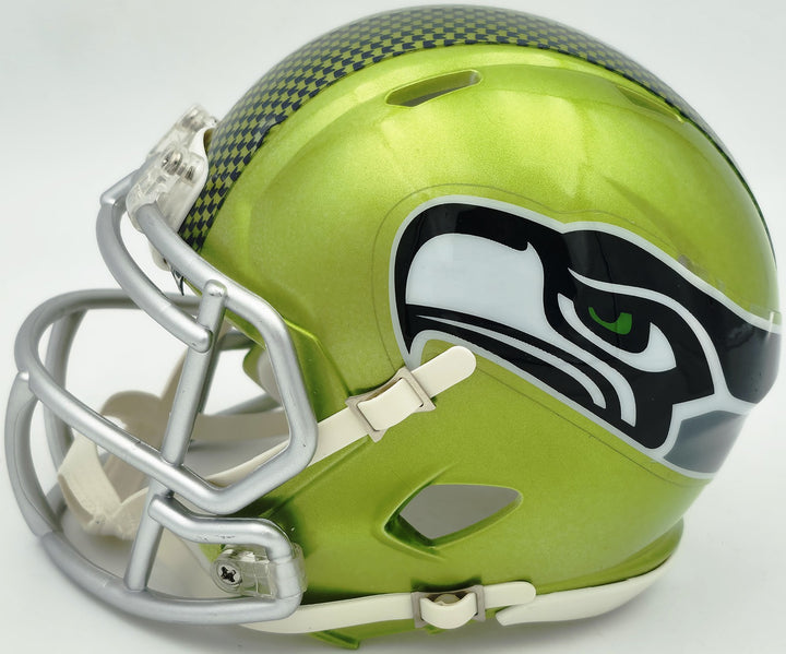 Zach Charbonnet Signed Seattle Seahawks Flash Green Speed Mini Helmet MCS Holo