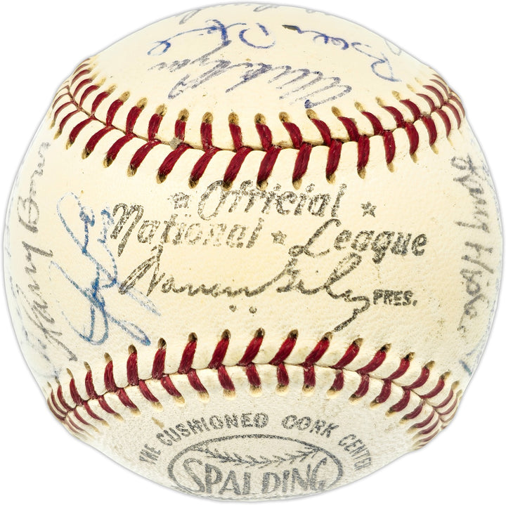 1971 Philadelphia Phillies Signed Official Giles NL Baseball 24 Sigs