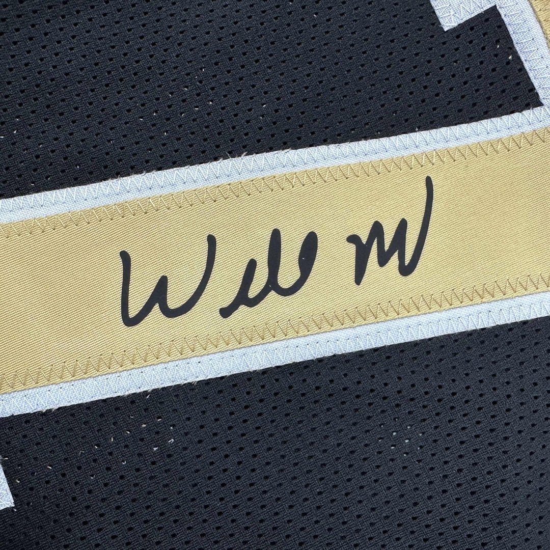 Facsimile Autographed Willie Roaf New Orleans Black Reprint Jersey Size Men's XL