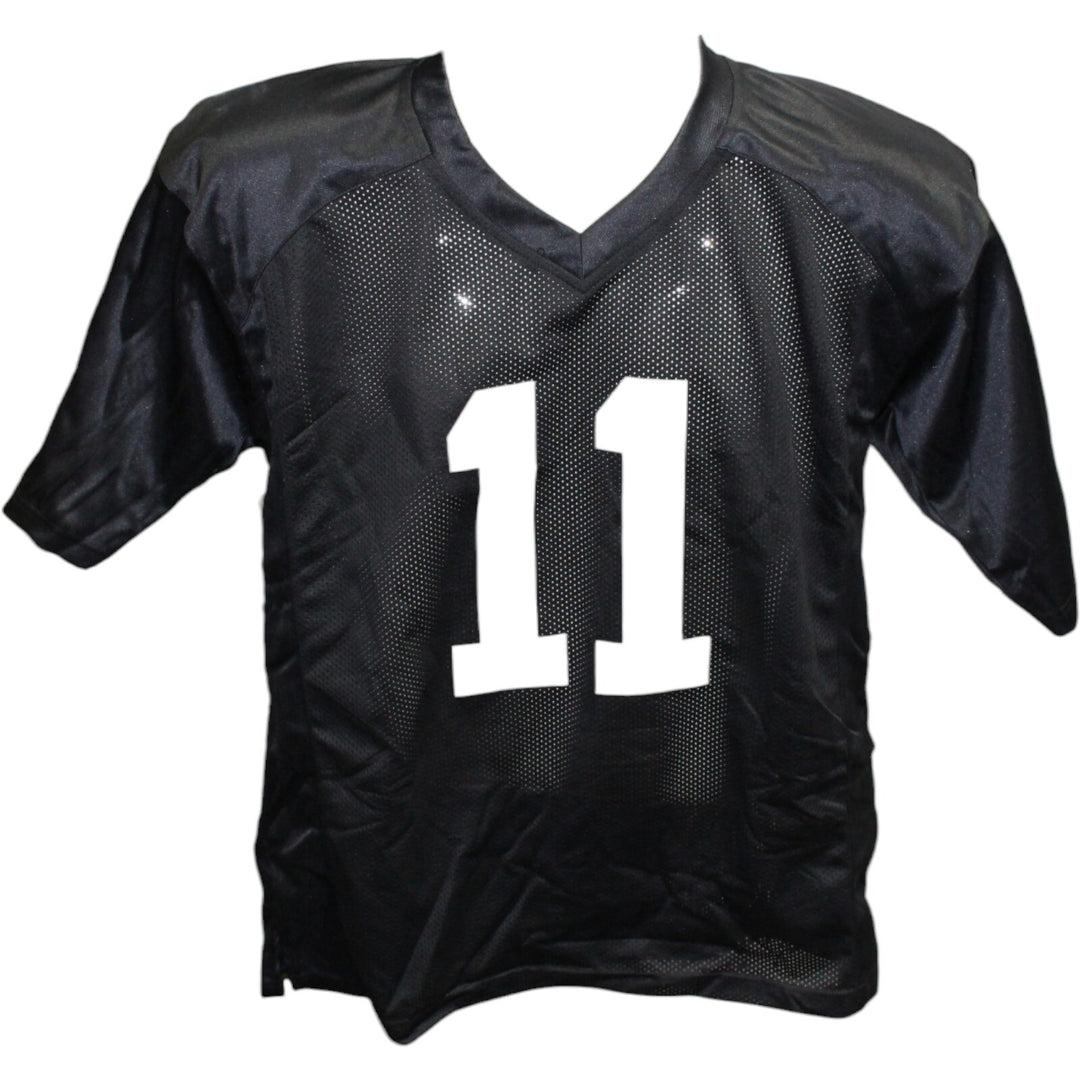 Sebastian Janikowski Autographed/Signed Pro Style XL Jersey Black Beckett 42556