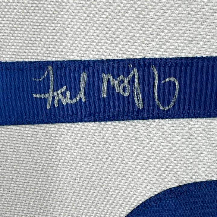 Framed Autographed/Signed Fred McGriff 33x42 Toronto White Jersey JSA COA