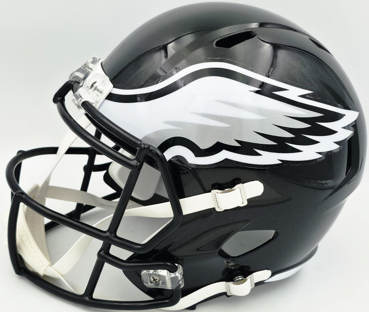 Jalen Carter Signed Eagles Black 2022 Alt Full Size Speed Helmet JSA