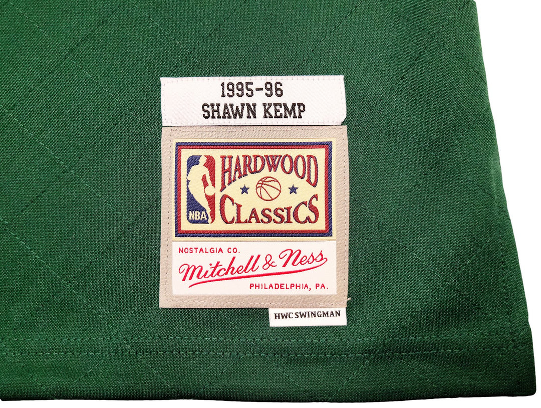 Sonics Shawn Kemp Auto Green Auth Mitchell Ness HWC Swingman Jersey Top 75 2X