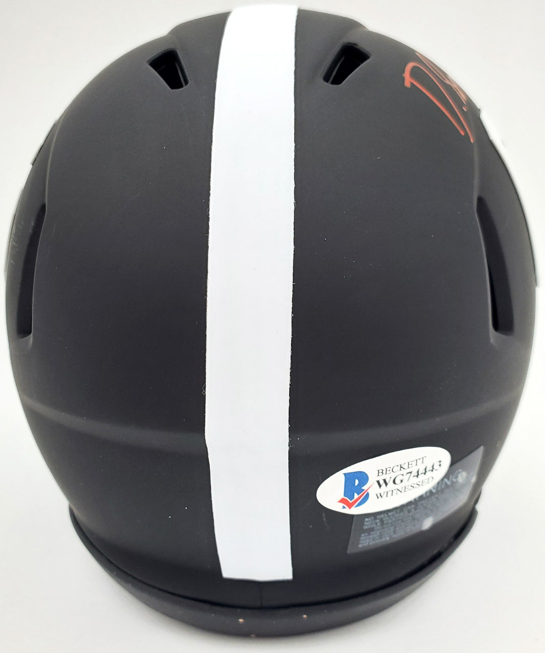 Devonta Smith Signed Alabama Crimson Tide Eclipse Black Speed Mini Helmet