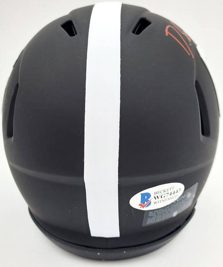 Devonta Smith Signed Alabama Crimson Tide Eclipse Black Speed Mini Helmet