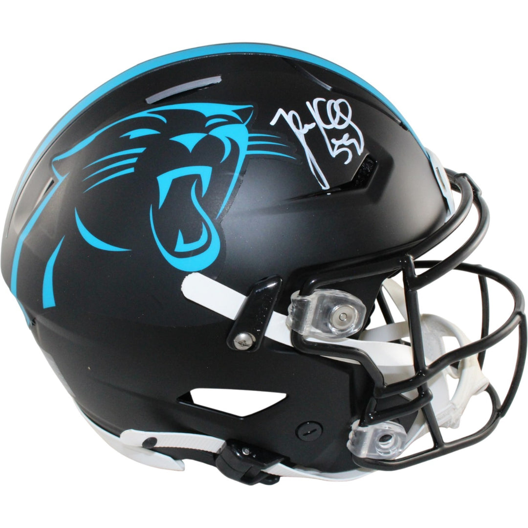 Luke Kuechly Autographed Carolina Panthers SpeedFlex Alt Helmet Beckett W 56887