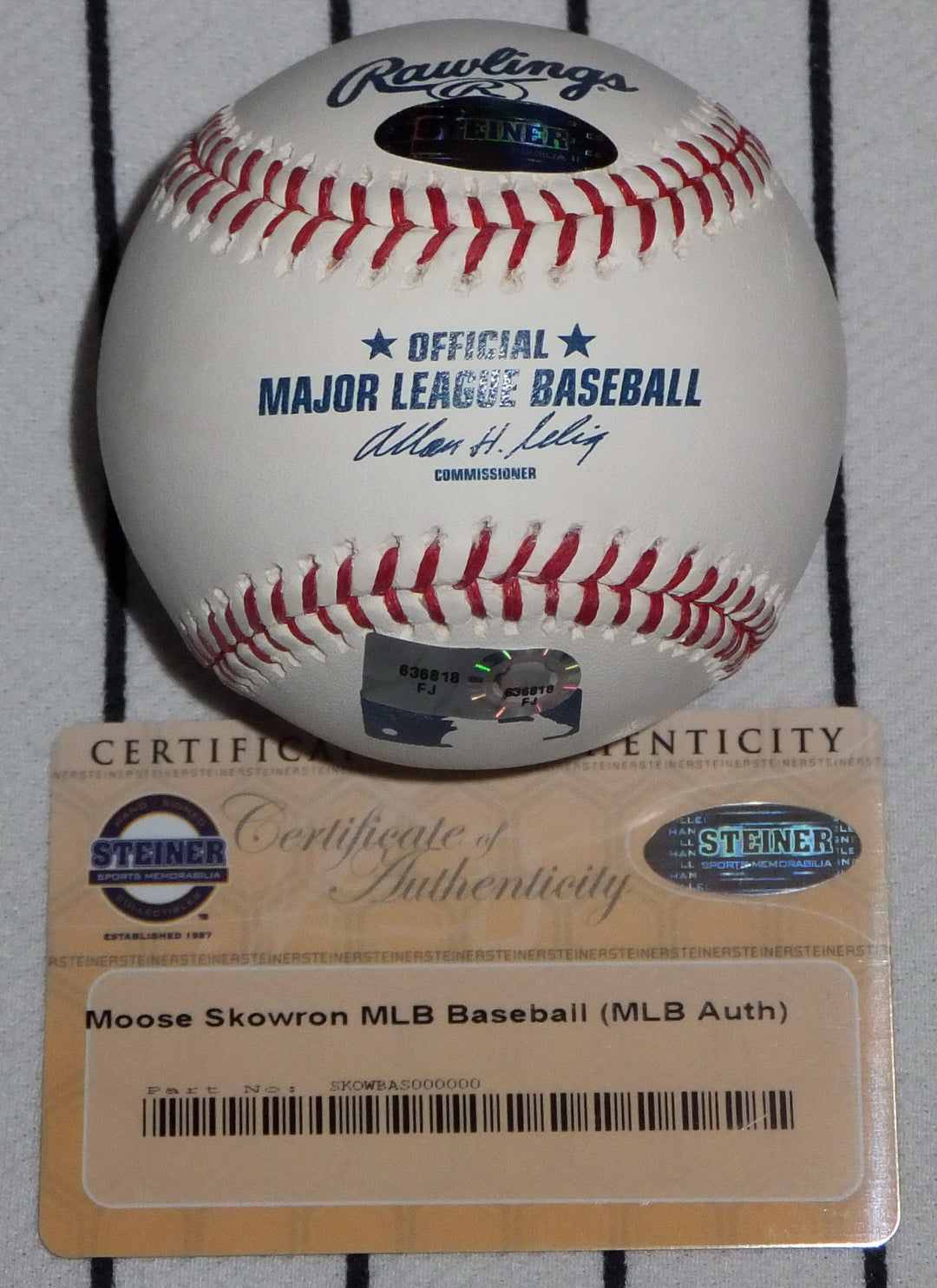 BILL MOOSE SKOWRON SIGNED OFFICIAL MLB BASEBALL NY YANKEES BALL LA DODGERS AUTO