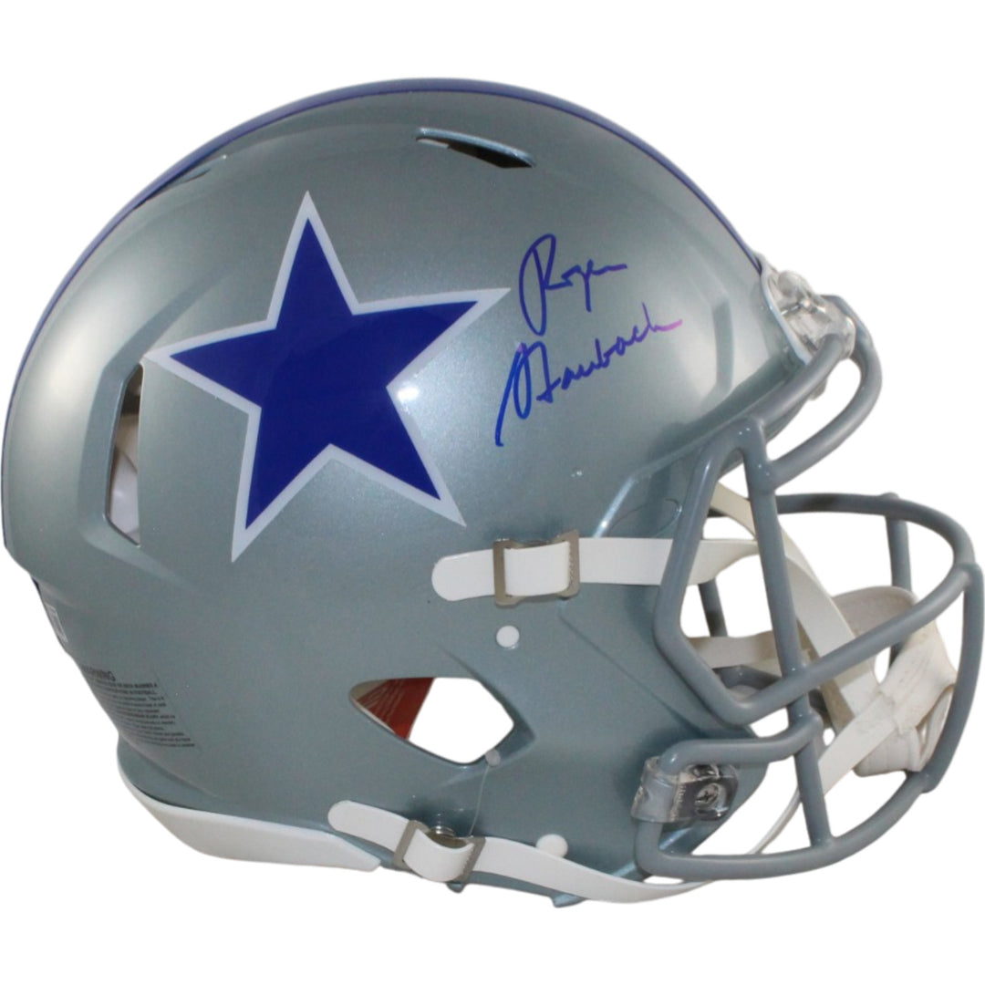 Roger Staubach Autographed Dallas Cowboys Authentic TB Helmet Beckett W 55146