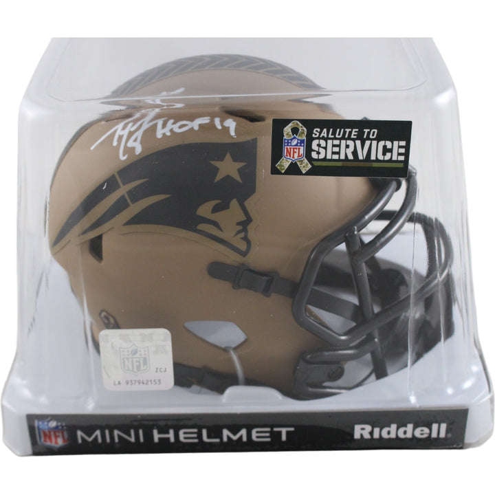 Ty Law Autographed New England Patriots 23 STS Mini Helmet HOF Beckett 54281