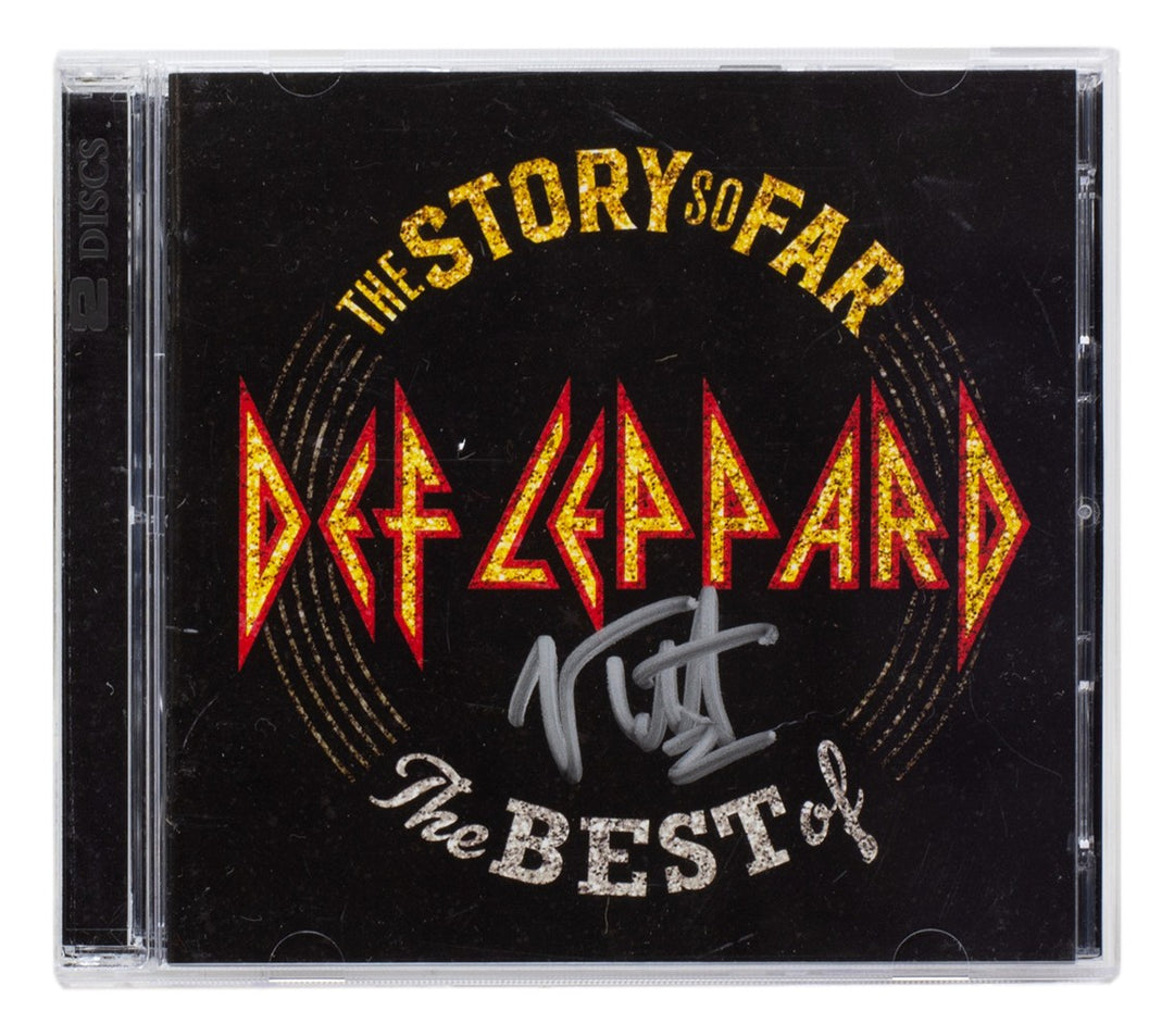Joe Elliott Signed Def Leppard The Story So Far CD Booklet JSA ITP