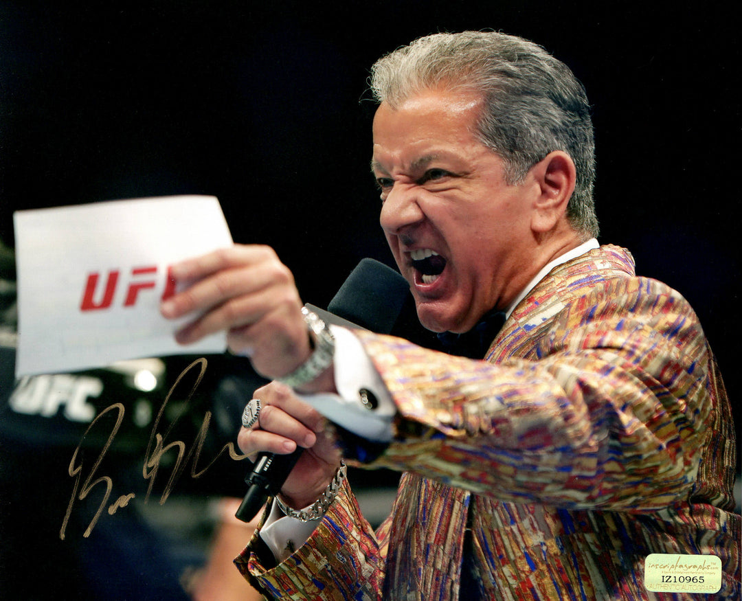 Bruce Buffer Hand Signed 8x10 Photo Autograph Octagon Announcer UFC MMA #CL