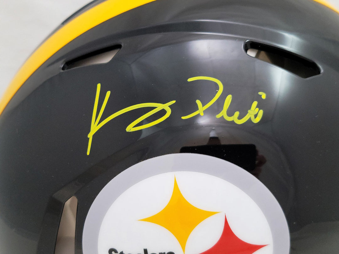 Kenny Pickett Signed Steelers Black Full Size Authentic Speed Helmet Beckett
