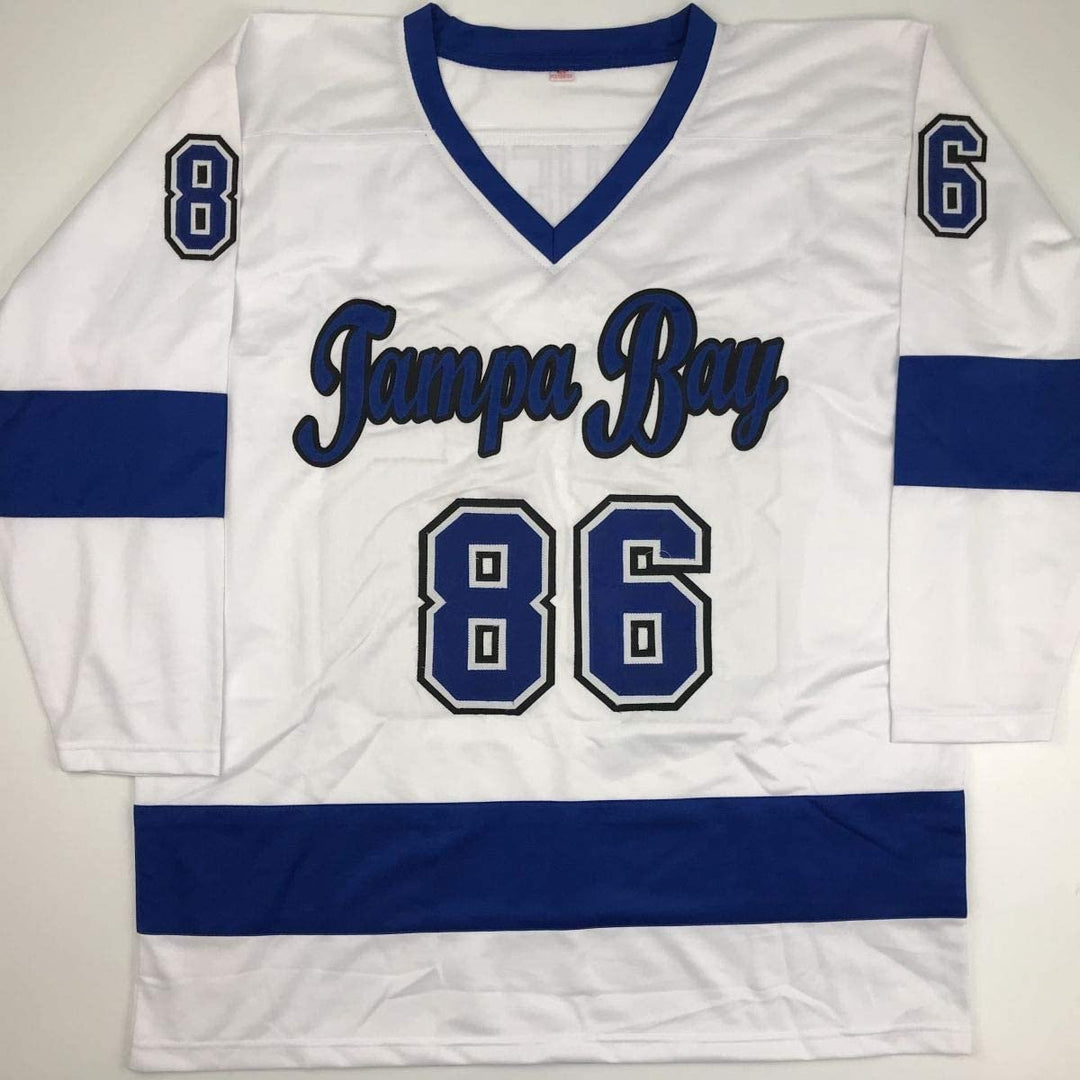 Autographed/Signed Nikita Kucherov Tampa Bay White Jersey PSA/DNA COA