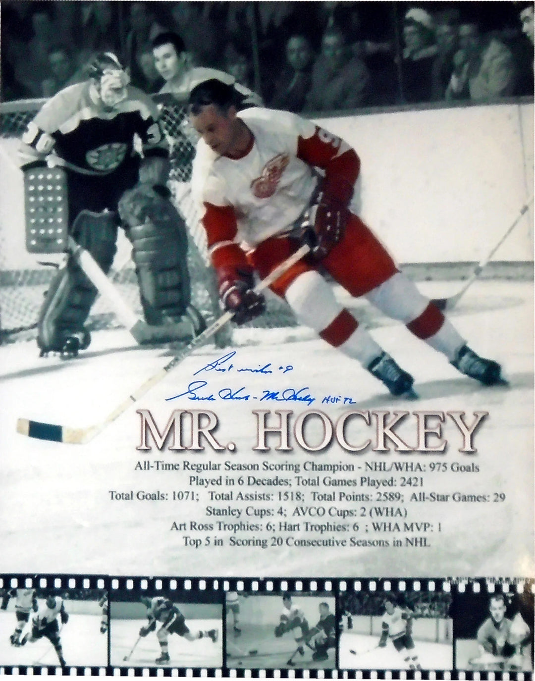 Gordie Howe "Mr. Hockey HOF 72" Autographed 16x20 Photo
