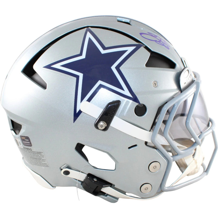 Emmitt Smith Autographed Dallas Cowboys F/S Axiom Helmet Beckett Witness 58489