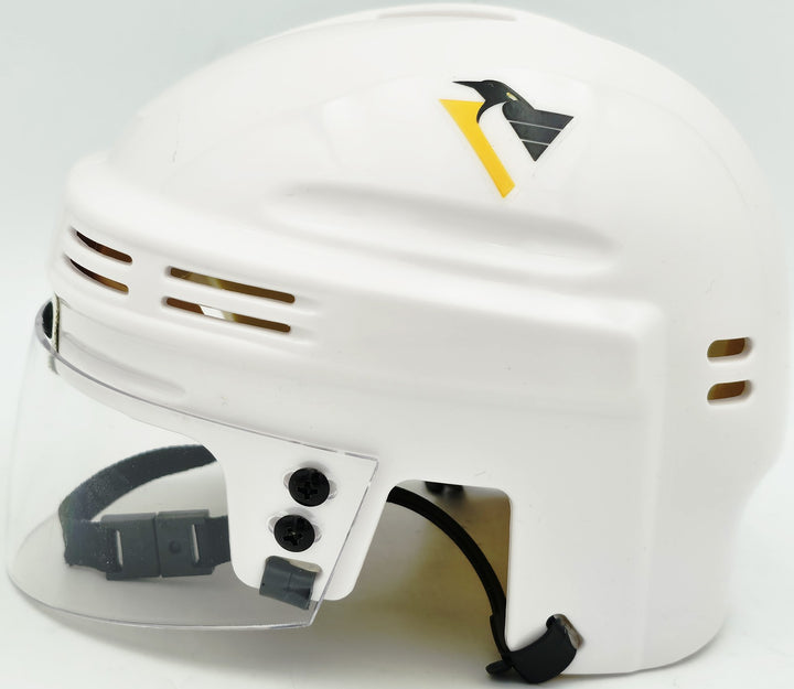 Jaromir Jagr Signed Pittsburgh Penguins White Mini Helmet JSA Witness