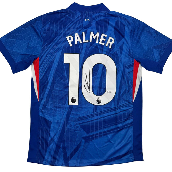 Autographed/Signed Cole Palmer Chelsea FC Blue Jersey Beckett BAS COA