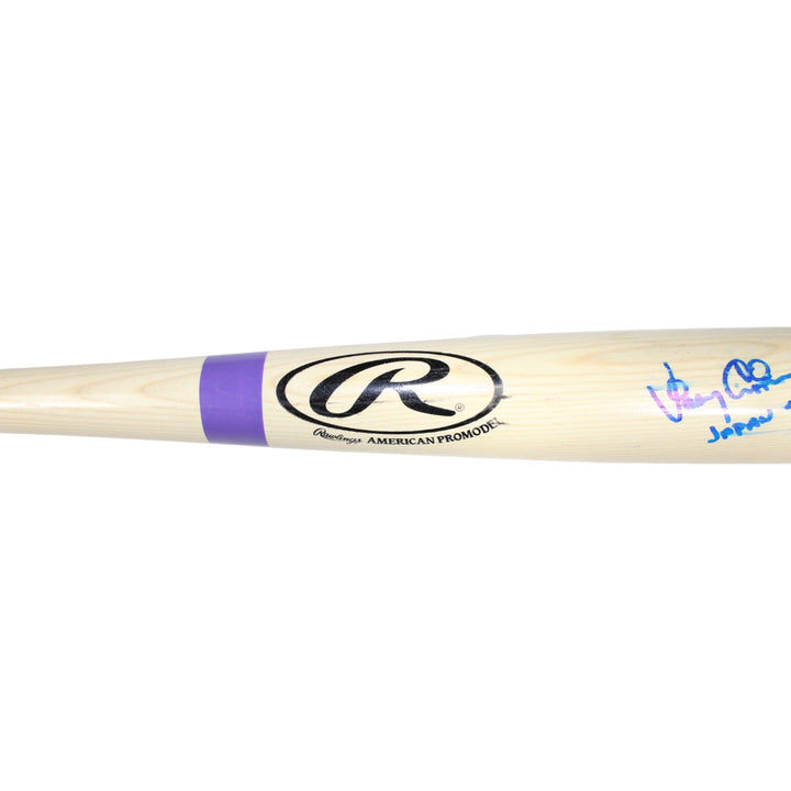 Vinny Castilla Autographed Game Used Colorado Rockies Japan Bat AS IS BAS 43251